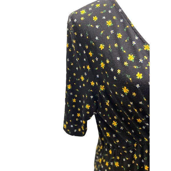 Asos Maternity Ditsy Floral Print Short Sleeve Maxi Dress Black Size 10 Bohemian - Picture 10 of 16